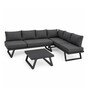 Lauko baldų komplektas BREMEN : kampinė sofa ir stalas, pilkos sp.