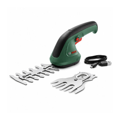 Akumuliatorinės žolės-gyvatvorių žirklės BOSCH Easy Shear, 3,6 V, 1,5 Ah, 8/12 cm, 0,53 kg
