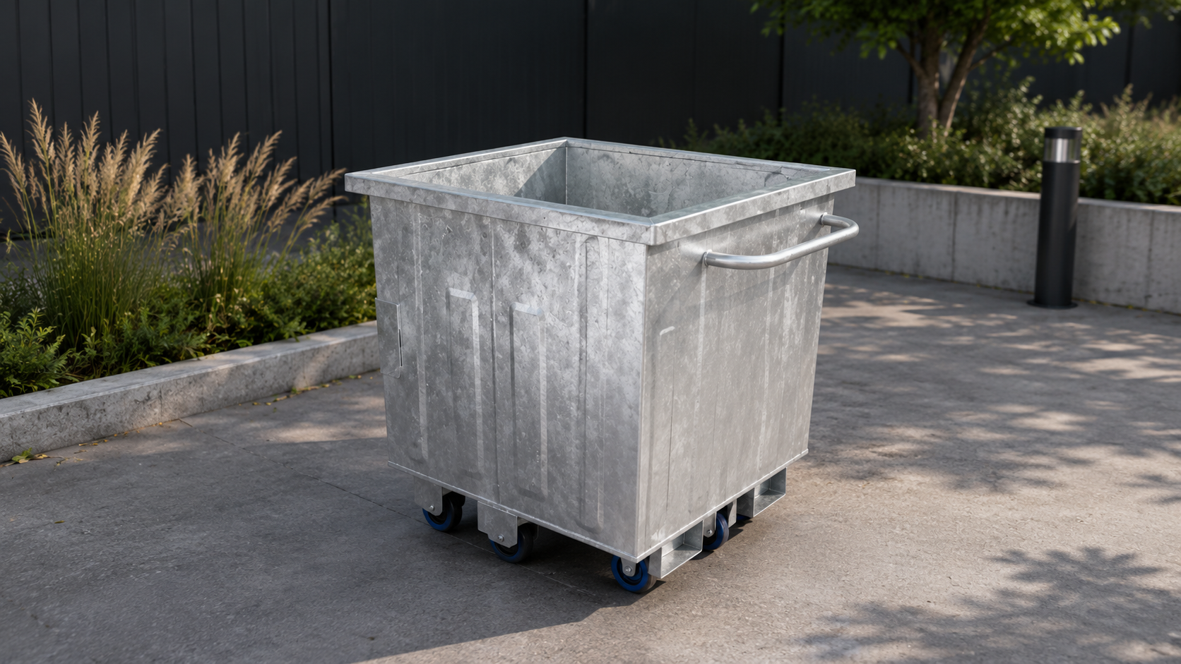 Metalinis ratukinis atliekų konteineris GM 420